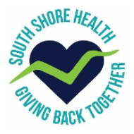 South Shore Health gull over a heart with text that reads "South Shore Health Giving Back Togther"