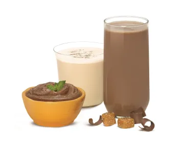 A variety of cold meal replacement beverages