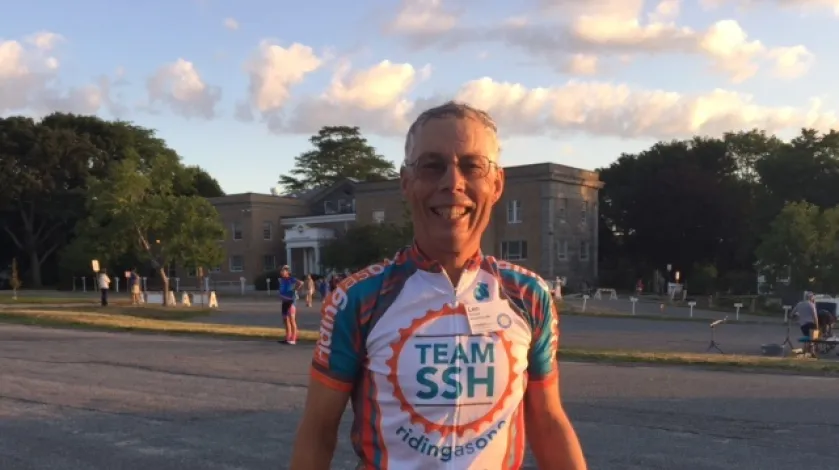 Len Bicknell during the Pan-Mass Challenge