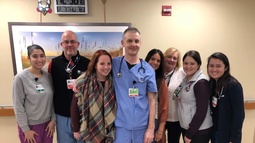 Alex Kleinschmidt and the colleagues who supported him through an illness