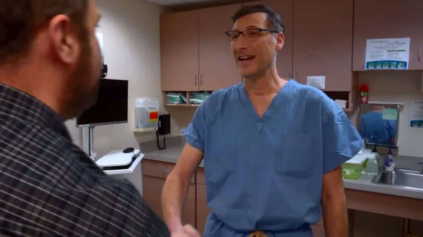 South Shore Urology doctor meets with patient