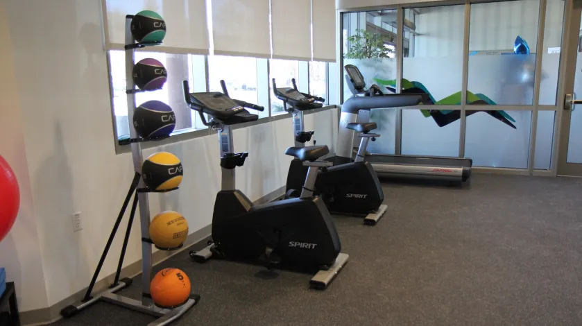Exercise equipment at the new Physical Therapy and Wellness space in Norwell