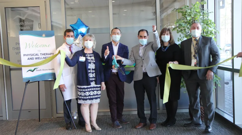 Ribbon cutting at the new Physical Therapy and Wellness space in Norwell