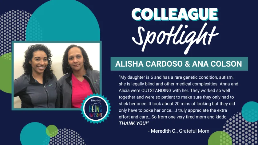 Colleague spotlight graphic for April 2022