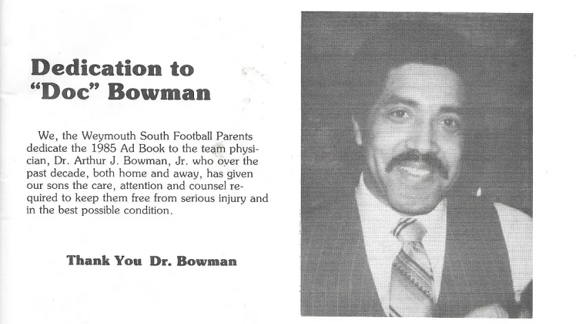 A yearbook dedication to Dr. Arthur Bowman
