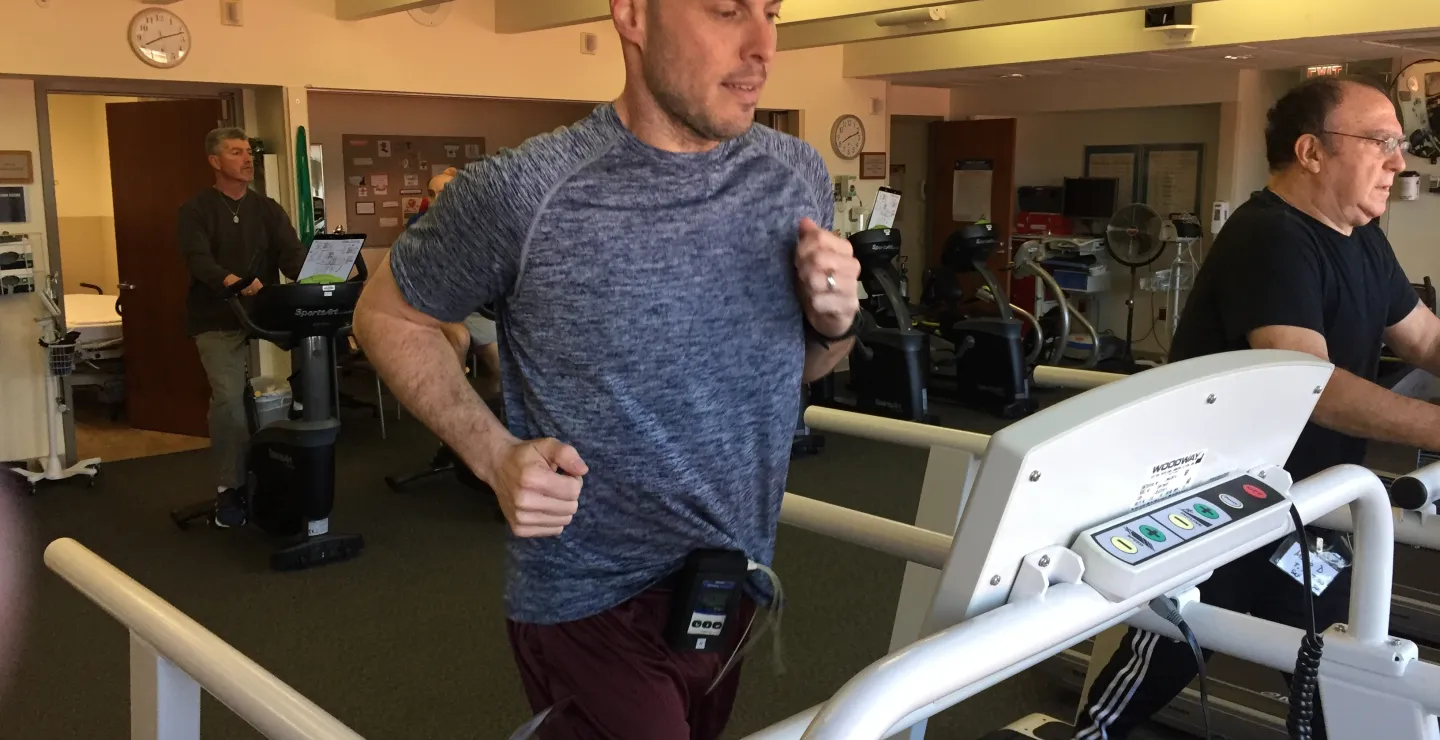 Matt Dobrowski running on treadmill