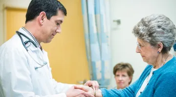 Dr. Halle seeing patient