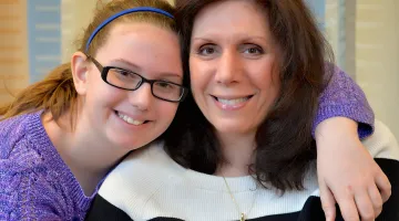 Lucy Gallagher and her daughter