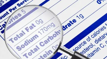 translating nutrition label picture