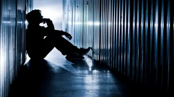 Person alone and sad