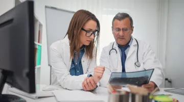 PA working with a doctor