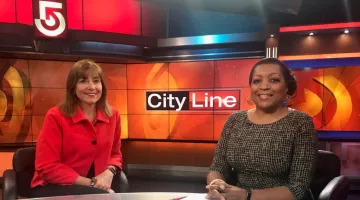 Dr. Dever and Karen Holmes Ward of WCVB's CityLine