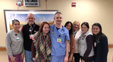 Alex Kleinschmidt and the colleagues who supported him through an illness