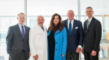 South Shore Health leadership pose for photo with John and Eilene Grayken 