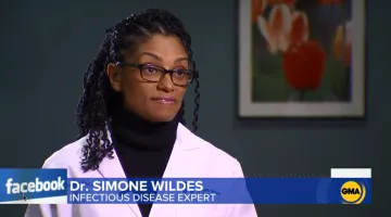 Simone Wildes, MD speaking about vaccines