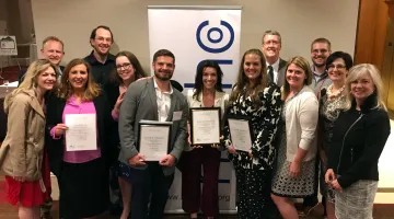 South Shore Health's Marketing and Communications Team at the Awards Dinner
