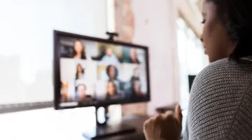 A virtual support group meets via zoom