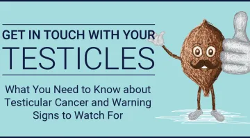 South Shore Health's testicular cancer infographic, updated in April of 2021