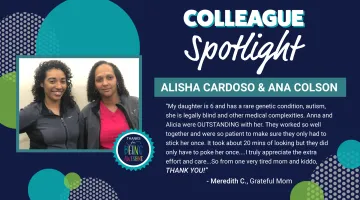 Colleague spotlight graphic for April 2022