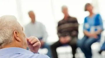 A group of people in a patient education class